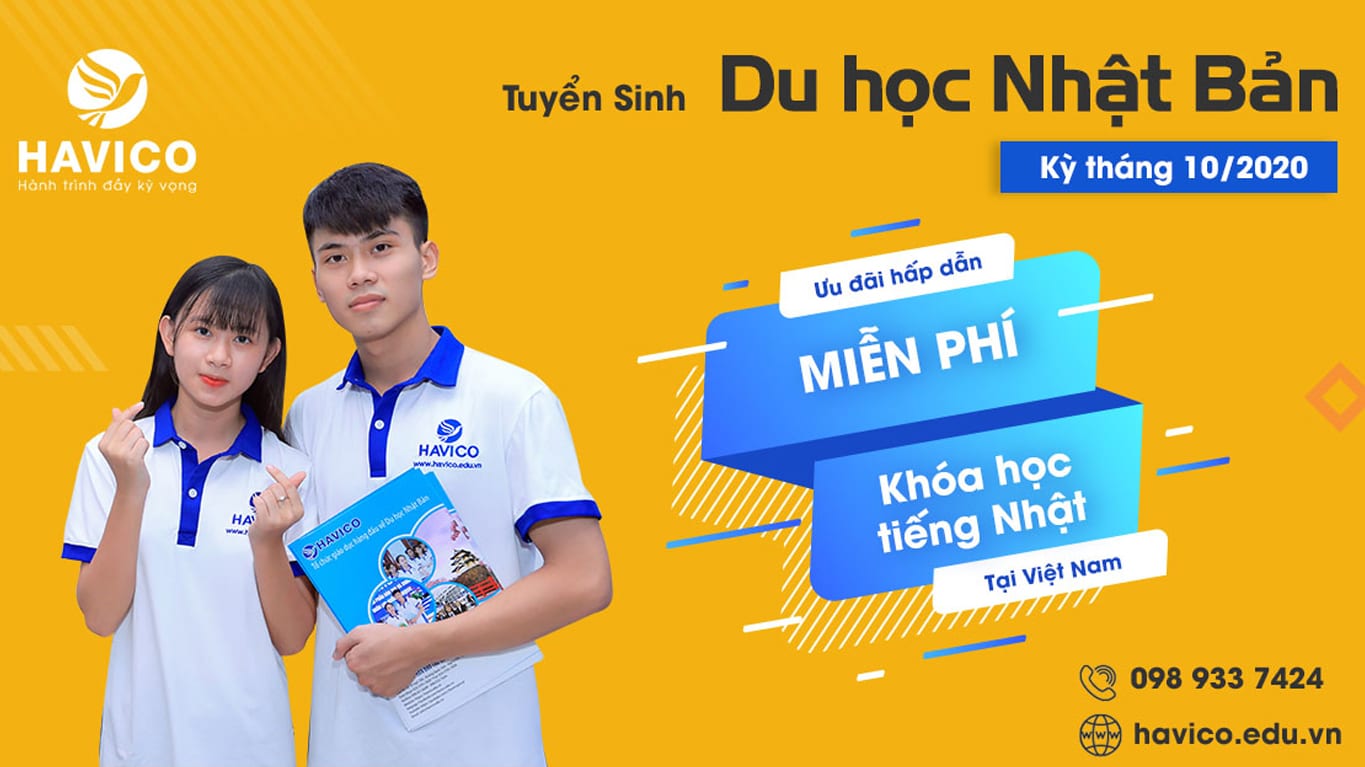 Tuyển sinh du học Nhật Bản kỳ tháng 10 năm 2020