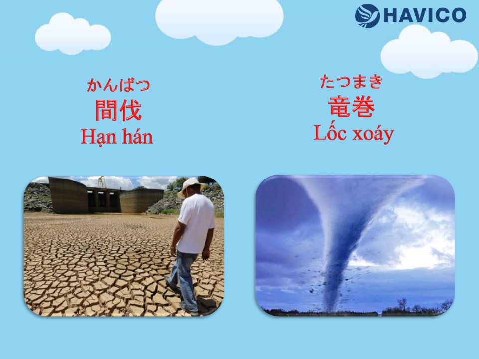 Từ vựng tiếng Nhật chủ đề thời tiết