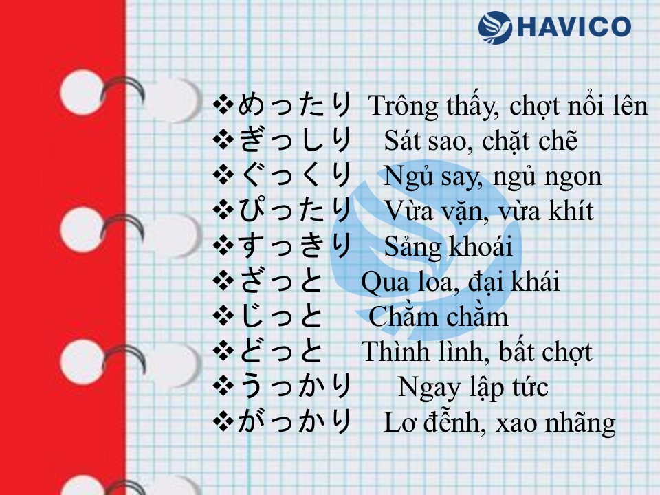 Trạng từ trong tiếng Nhật
